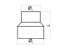 Переход литой длинный PN16 SDR11 PE100 D40X25