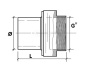 Переход ПЭ/ЛАТУНЬ PN16 SDR11 PE100 D20X1/2