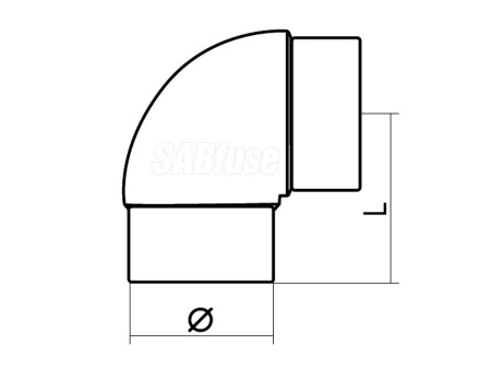 ОТВОД ЛИТОЙ 90° PE100 PN10 D90